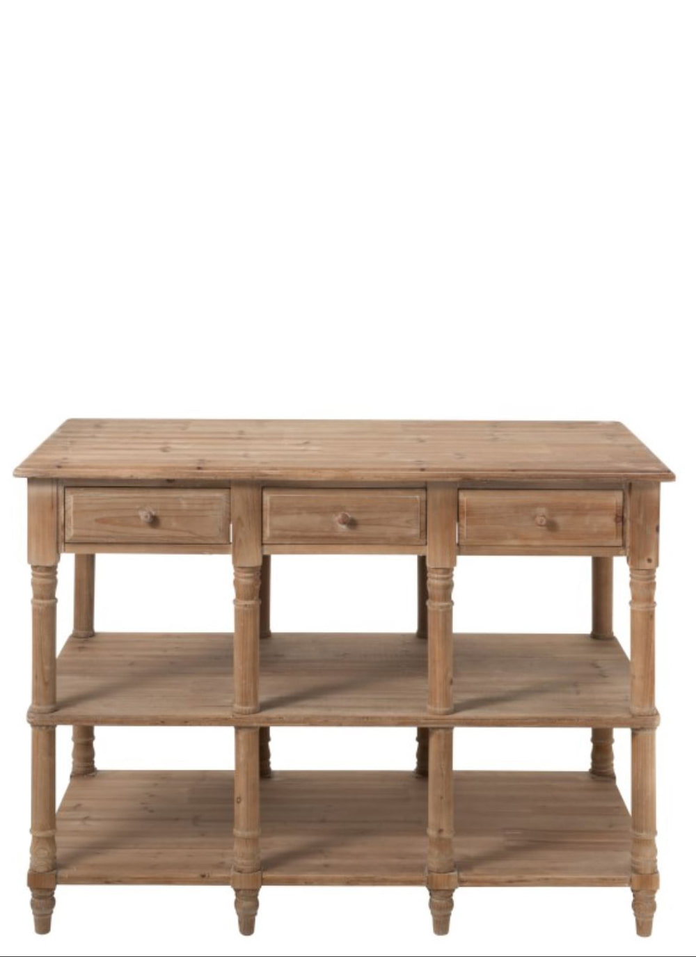 Console 6 Drawers Wood Natural