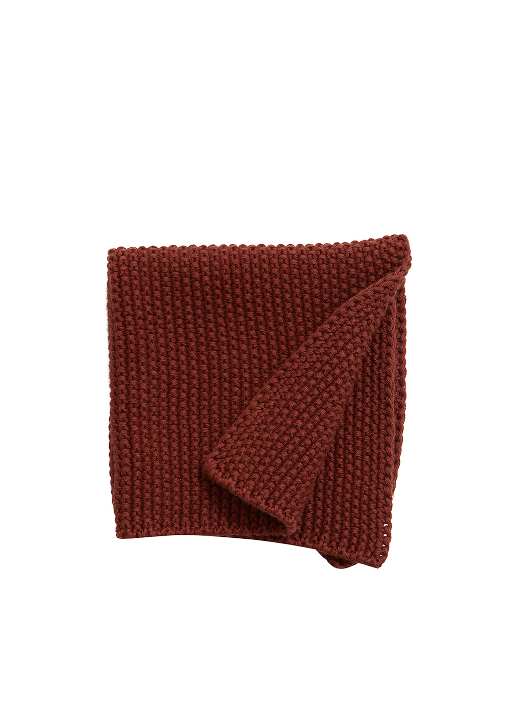 dish cloth, knit, rusty red