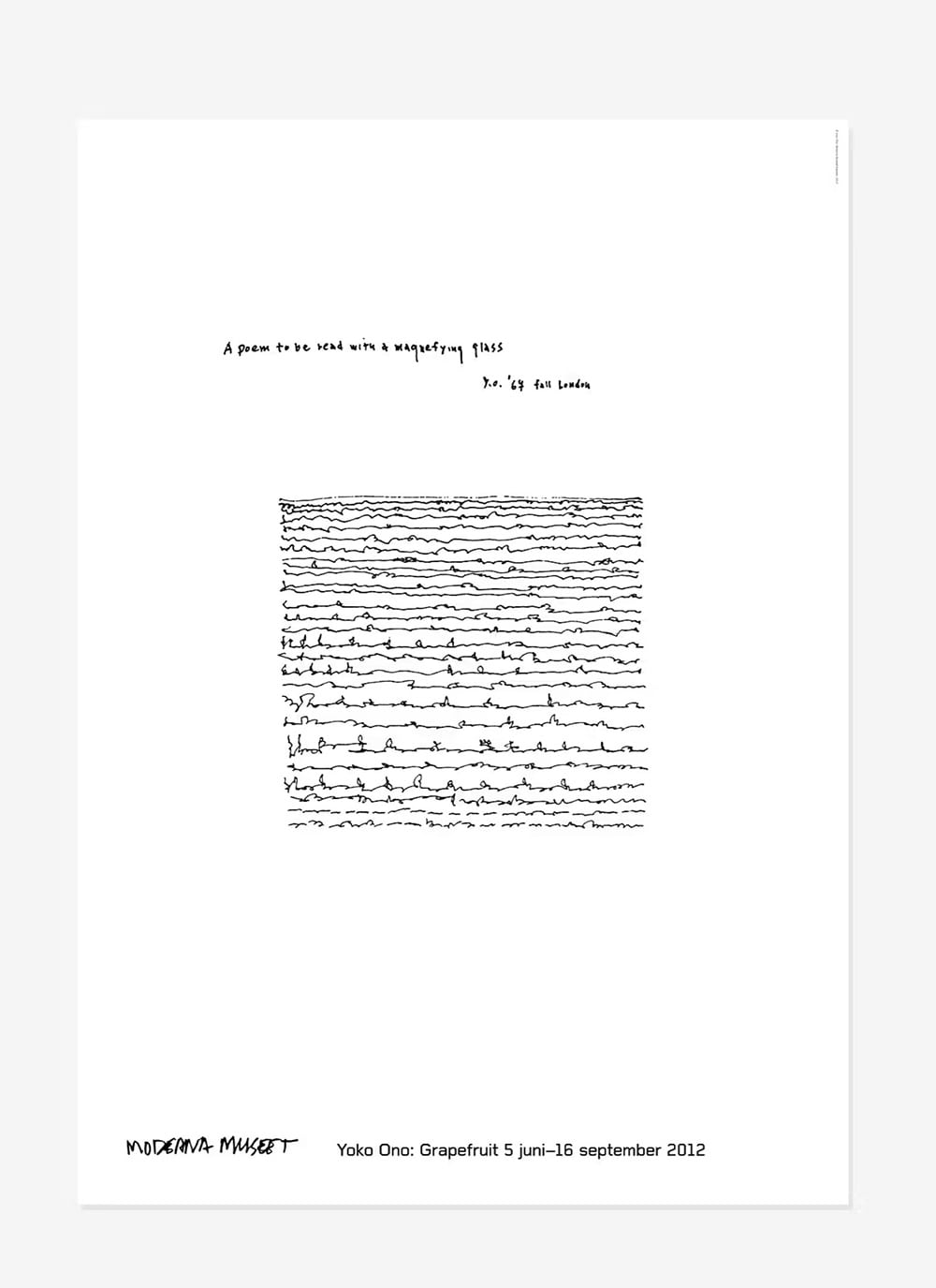 Yoko Ono, A poem to be read with a magnifying glass ( 판넬작업 ) 70 x 100