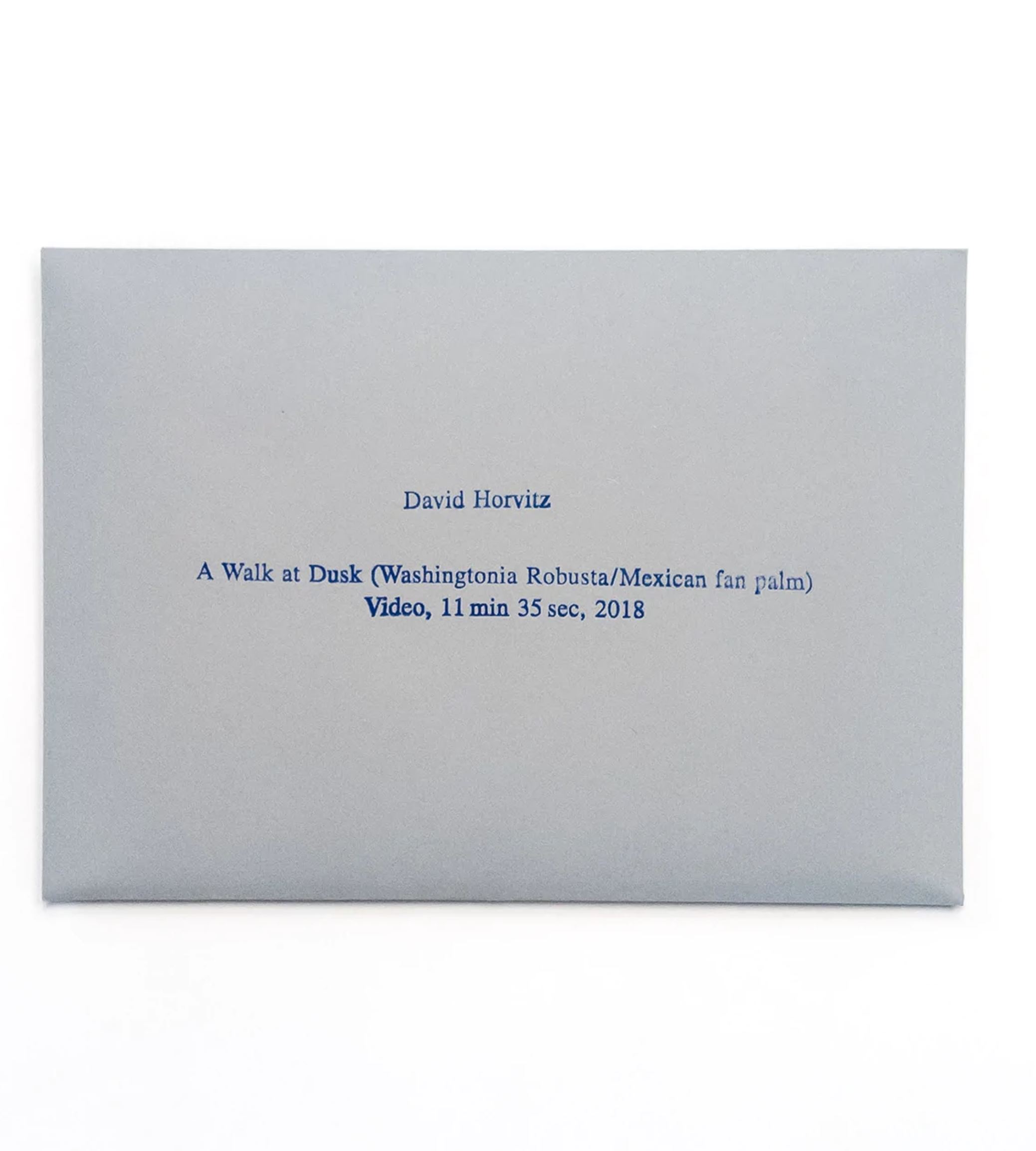 David Horvitz - &quot;A Walk at Dusk (Washington Robusta / Mexican fan palm)&quot; postcard set